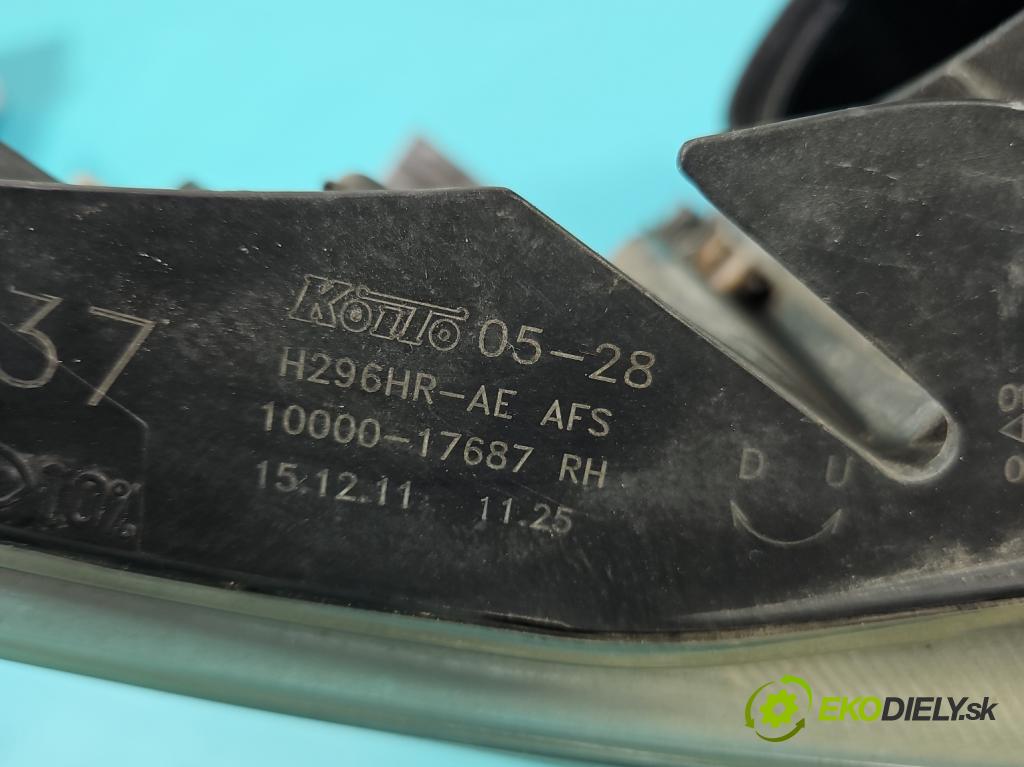 Toyota Avensis III T27 2009-2018 2.0 16V 152KM automatic 112 kW 1987 cm3 5- Reflektor: pravý  (Pravé)