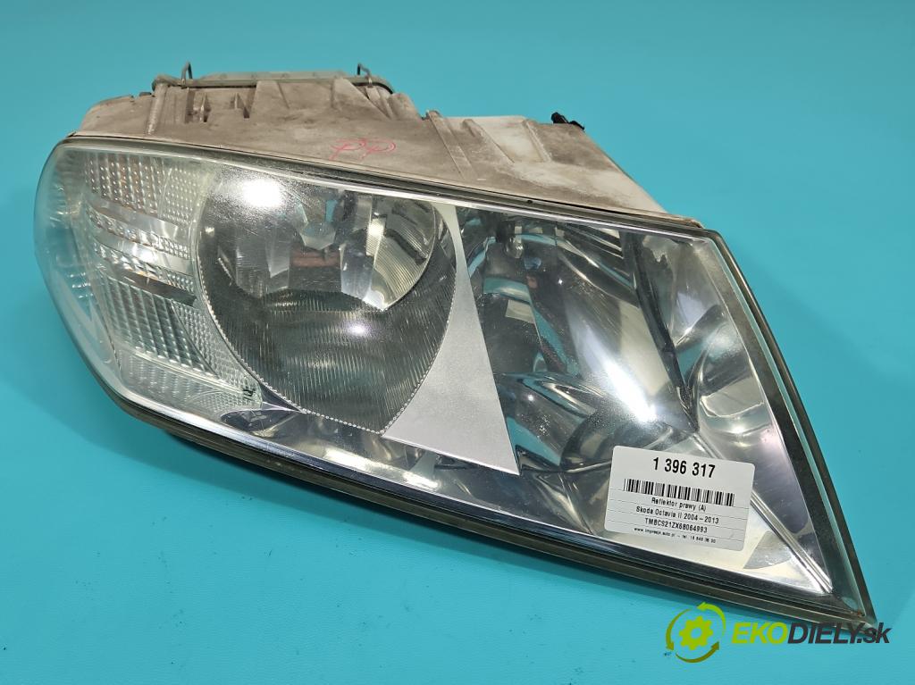 Skoda Octavia II 2004-2013 1.9 tdi 105 HP manual 77 kW 1896 cm3 5- Reflektor: pravý  (Pravé)
