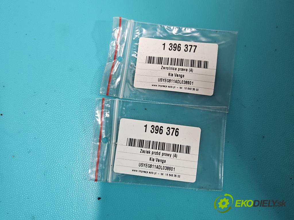 Kia Venga 1.4 16V 90 HP manual 66,2 kW 1396 cm3 5- brzdič predné pravý  (Ostatné)