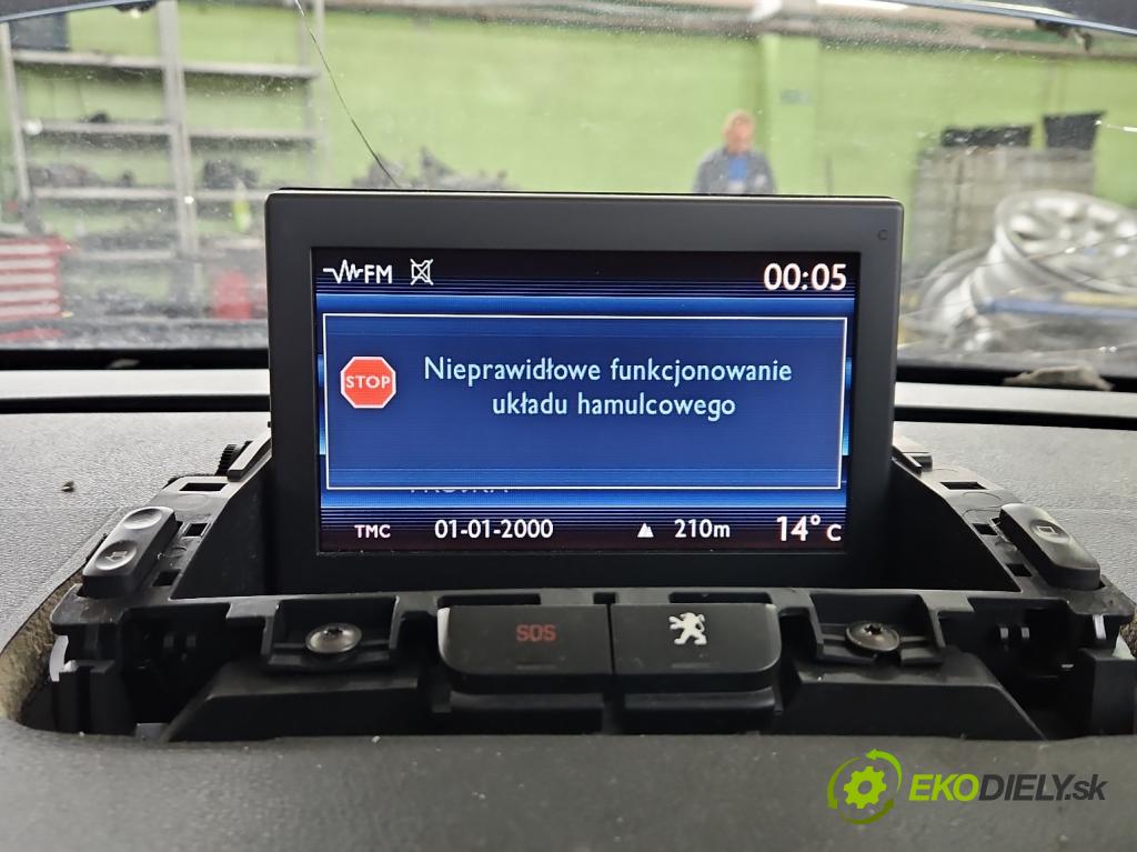 Peugeot 3008 I 2009-2016 1.6 hdi 111KM manual 82 kW 1560 cm3 5- Zobrazit: 96735367ZD (Prístrojové dosky, displeje)