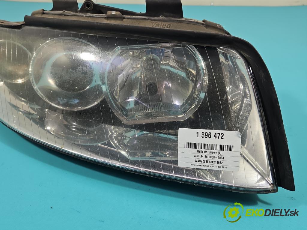 Audi A4 B6 2000-2004 1.6 103 HP manual 76 kW 1595 cm3 4- Reflektor: pravý  (Pravé)