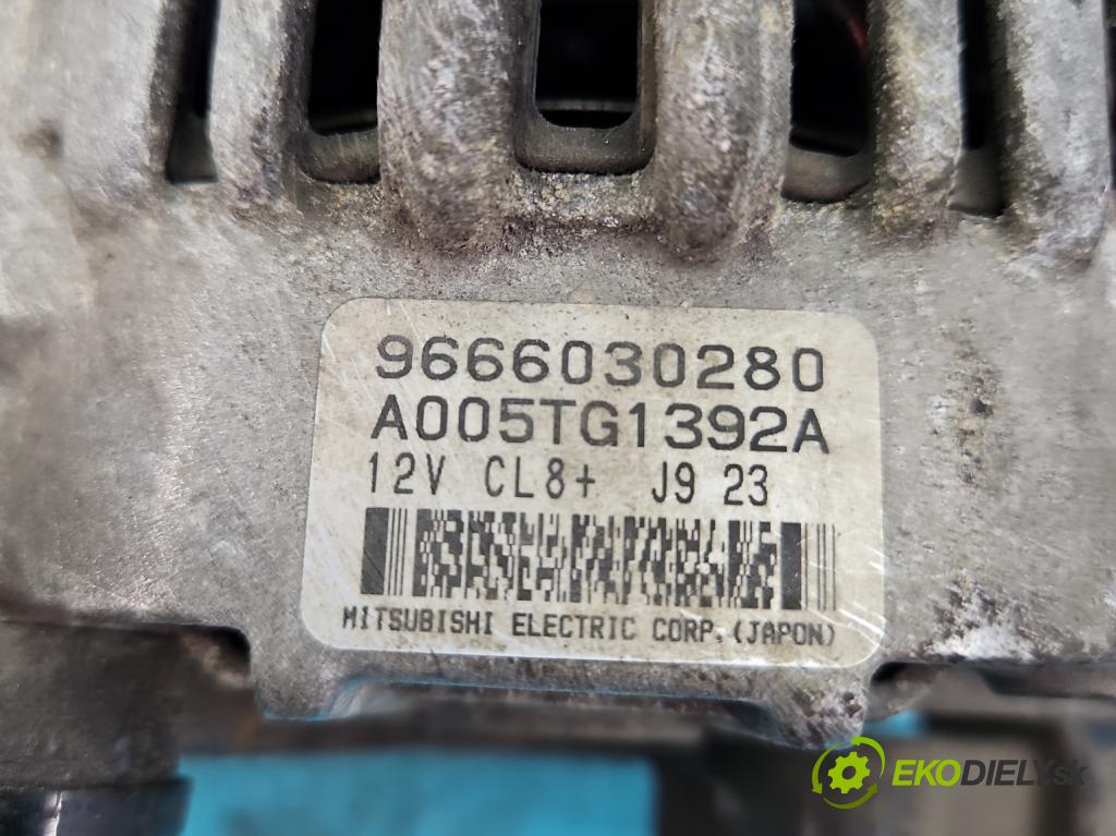 Peugeot 207 1.4 8V 73 HP manual 54 kW 1360 cm3 5- Alternator 9666030280 (Alternátory)