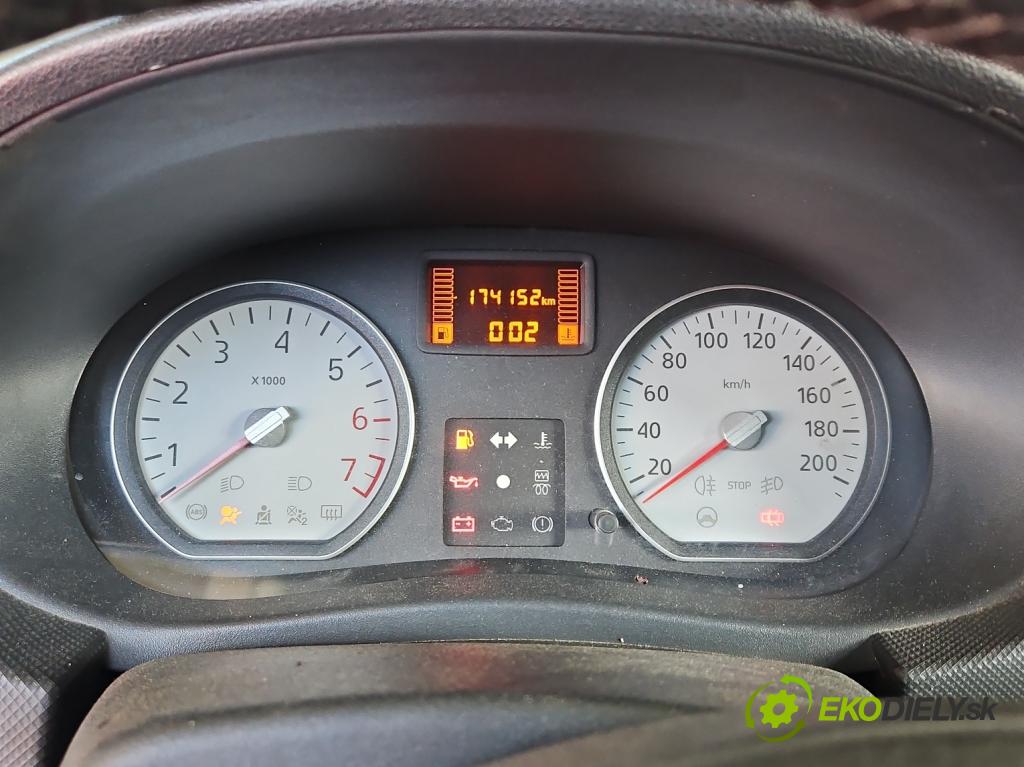 Dacia Logan I 2005-2014 1.6 16V 105 HP manual 77 kW 1598 cm3 5- prístrojovka/ budíky 248104802R (Prístrojové dosky, displeje)