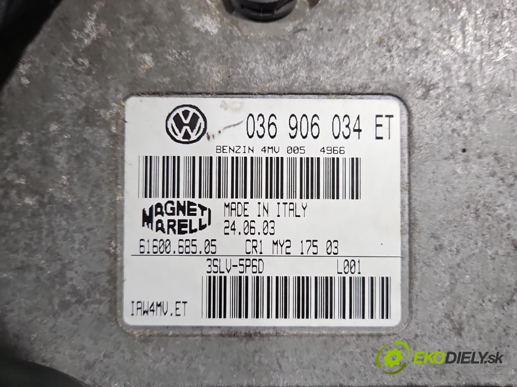 Skoda Fabia I 1999-2007 1.4 16V (BBY) 75 HP manual 55 kW 1390 cm3 5- riadiaca jednotka motora 036906034ET