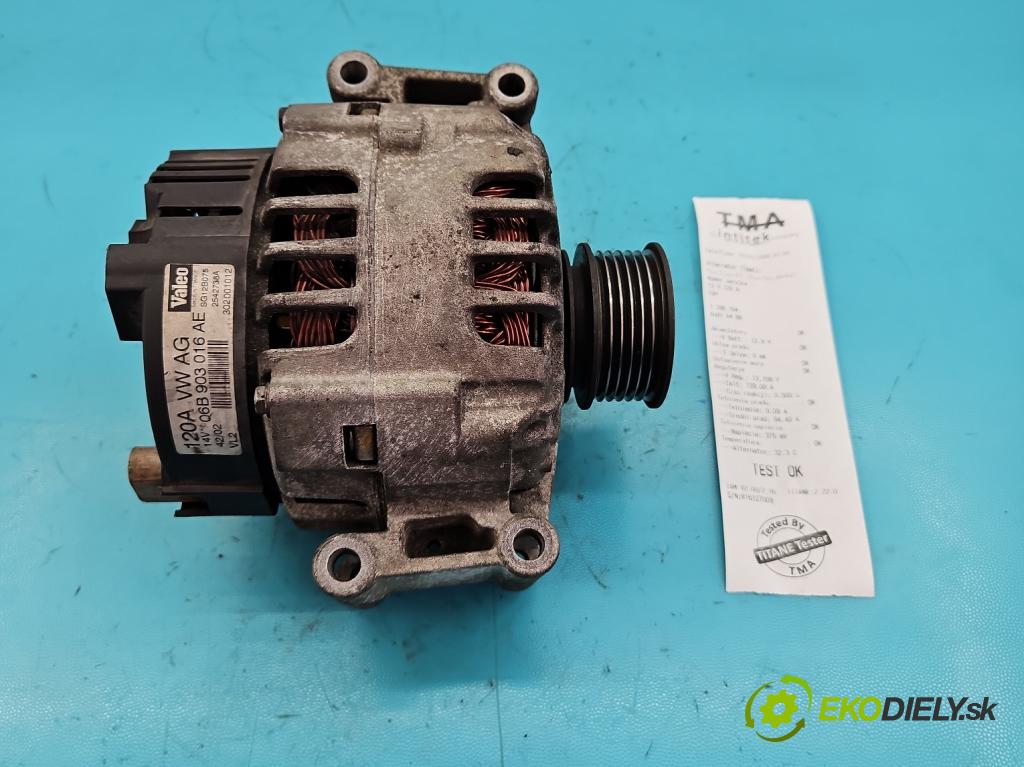 Audi A4 B6 2000-2004 1.6 103 HP manual 76 kW 1595 cm3 4- Alternator 06B903016AE (Alternátory)