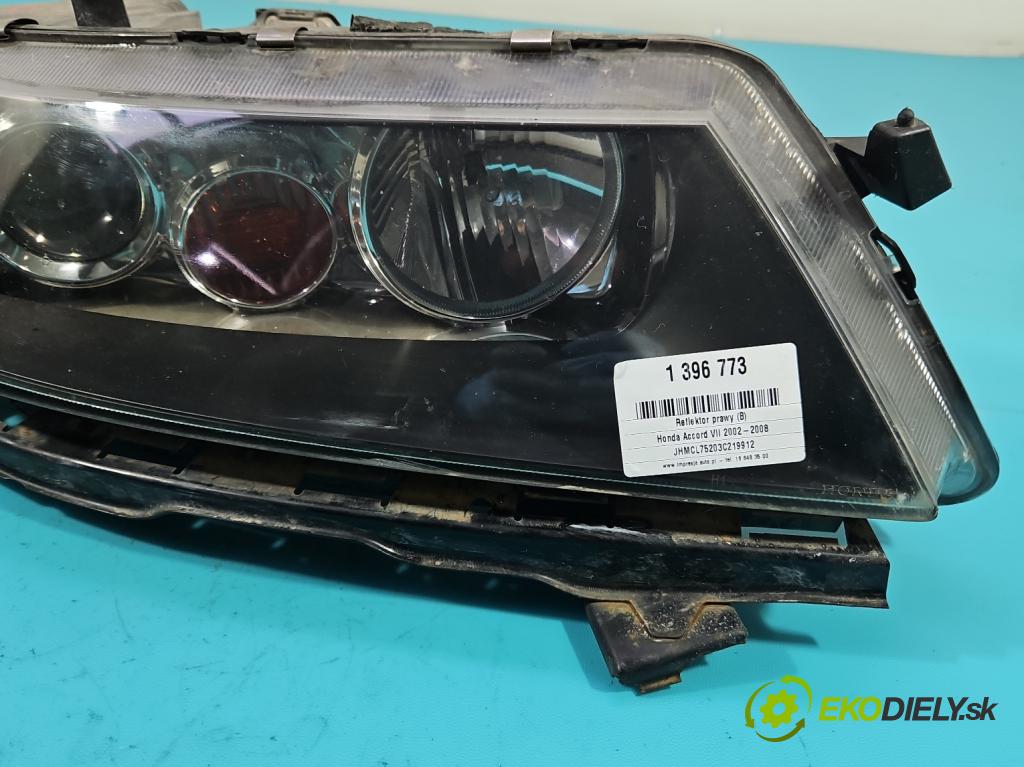Honda Accord VII 2002-2008 2.0 16V 155 HP manual 114 kW 1998 cm3 4- Reflektor: pravý  (Pravé)