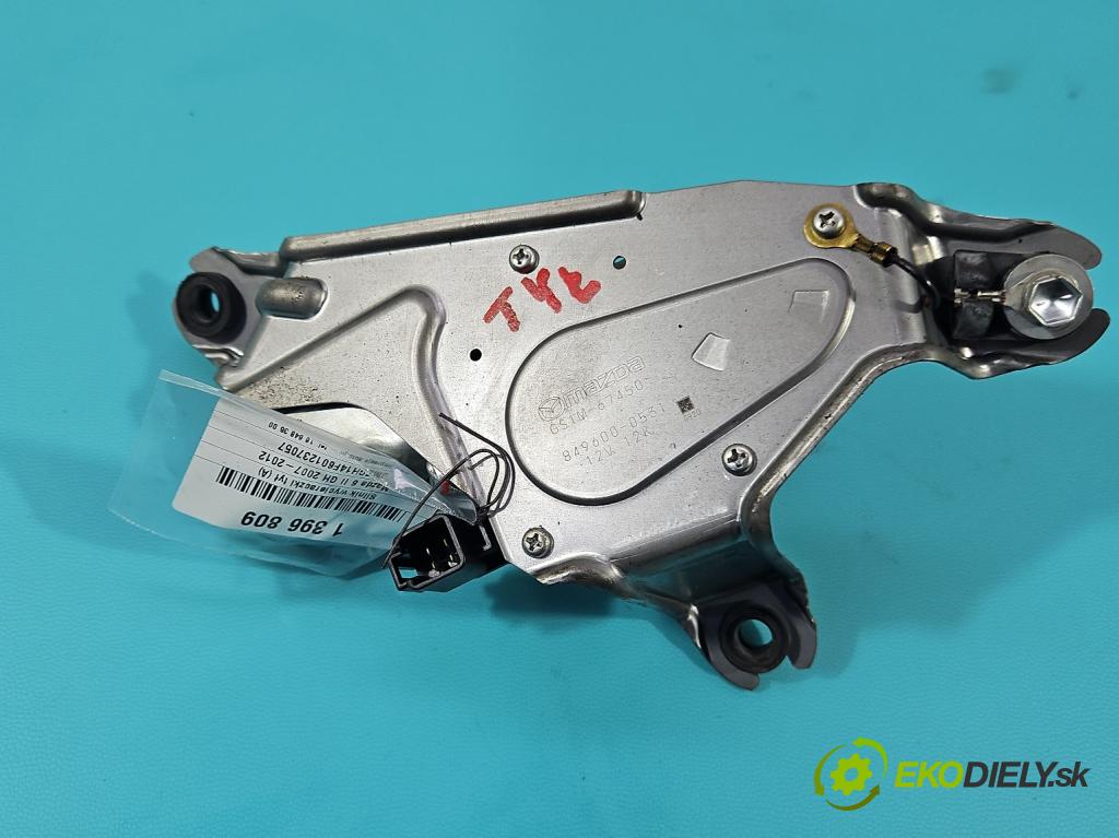 Mazda 6 II GH 2007-2012 2.0 16V 147 hp manual 108 kW 1999 cm3 5- motor stěrače zadní GS1M-67450
