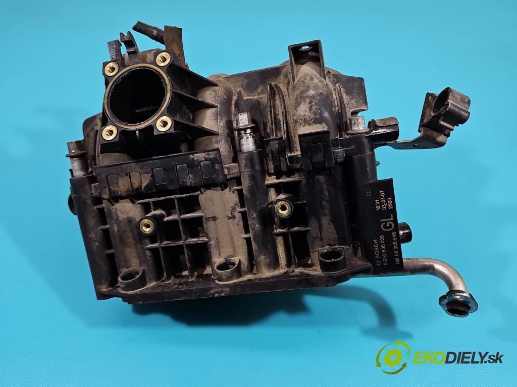 Opel Corsa C 2000-2006 1.0 12V 58 HP manual 43 kW 973 cm3 5- zvod nasávací 55350546 (Sacie potrubia)