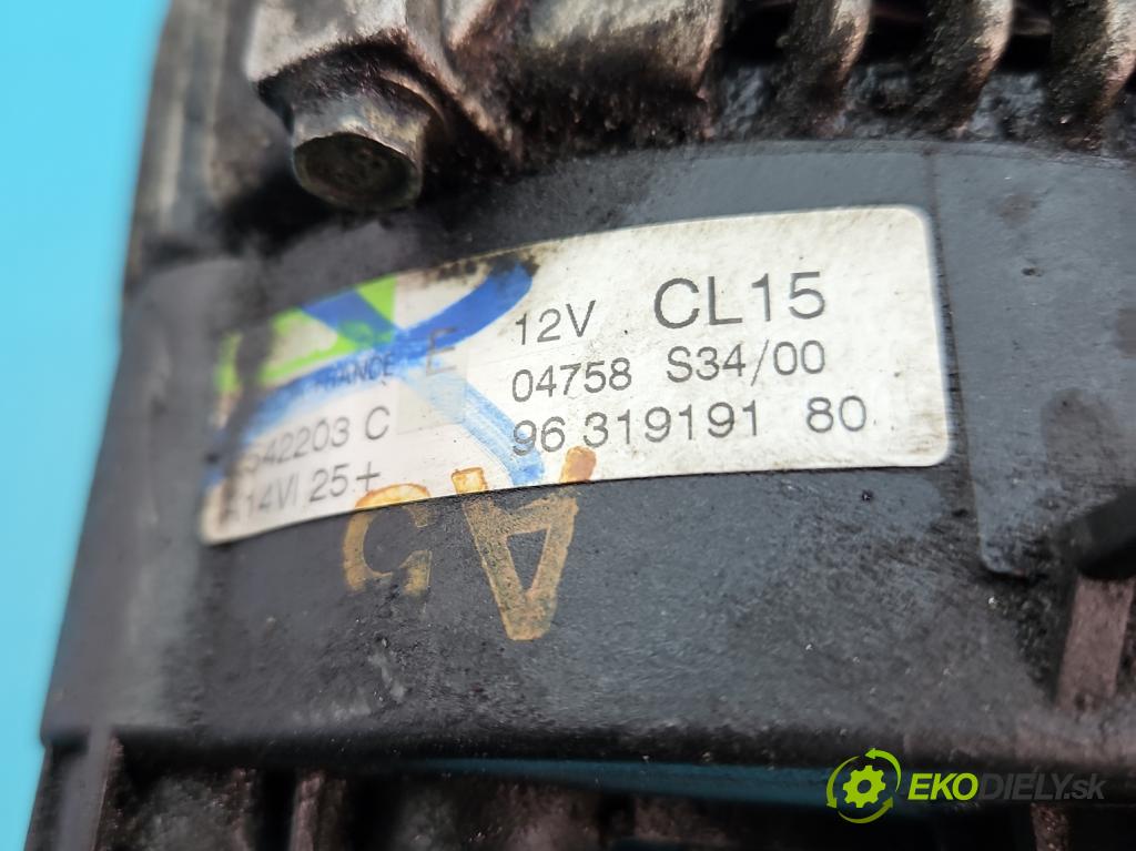 Peugeot 607 3.0 v6 207 HP manual 152 kW 2946 cm3 4- Alternator 9631919180 (Alternátory)