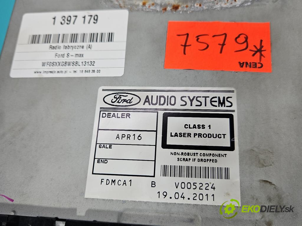 Ford S-max 2.0 tdci 140 HP manual 103 kW 1997 cm3 5- Radio originál BS7T-18C815-AE