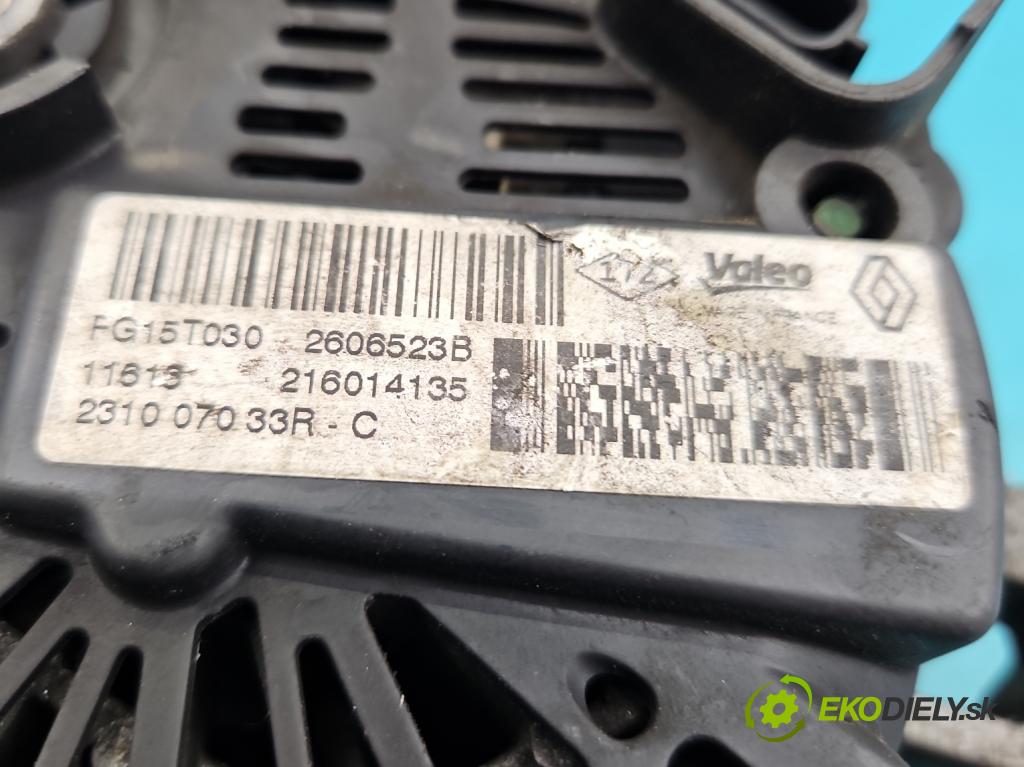 Renault Scenic III 2009-2016 1.6 dci 131 HP manual 96 kW 1598 cm3 5- Alternator 2606523B (Alternátory)