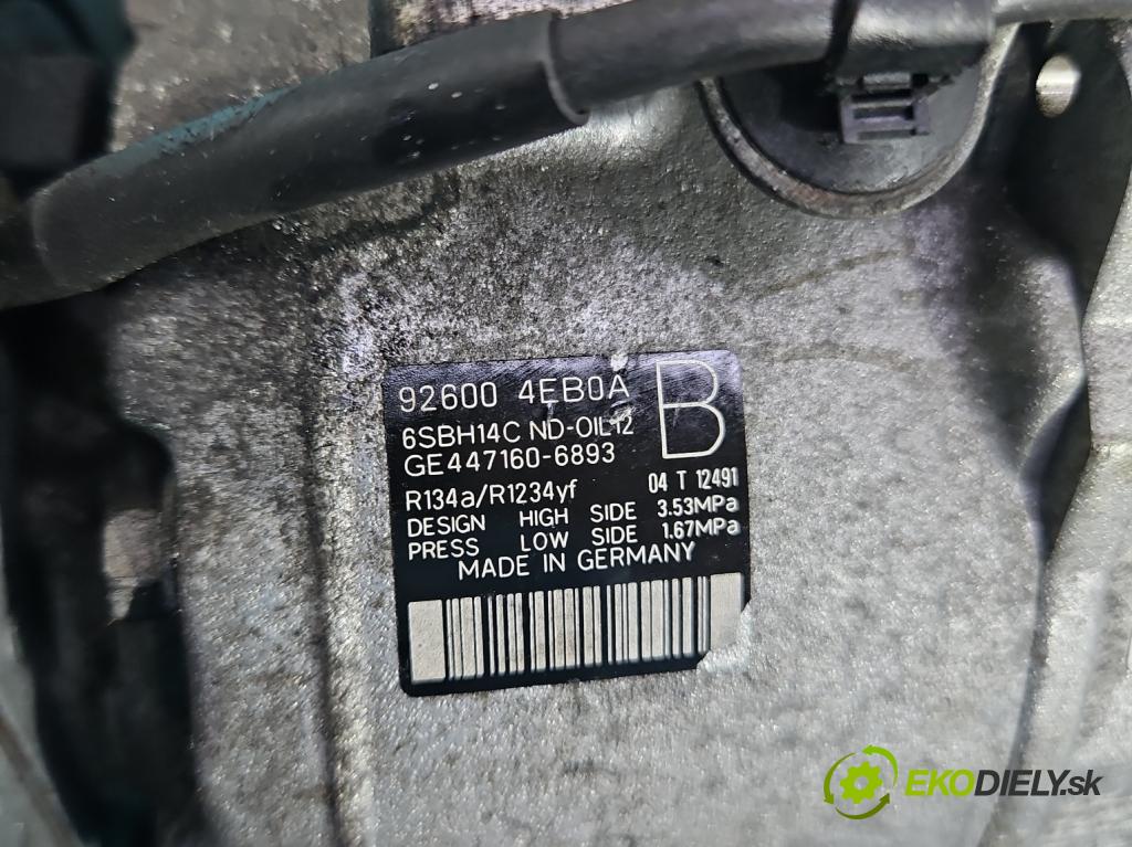 Renault Scenic III 2009-2016 1.6 dci 131 hp manual 96 kW 1598 cm3 5- Kompresor: klíma 92600-4E20A (Kompresory)