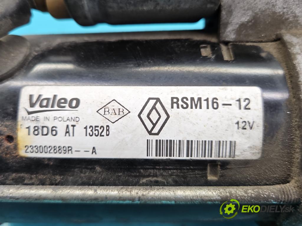 Renault Scenic III 2009-2016 1.6 dci 131 HP manual 96 kW 1598 cm3 5- štartér 233002889RA (Štartéry)