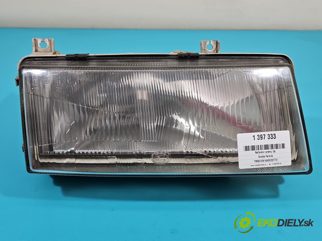 Skoda Felicia 1.6 mpi 75 HP manual 55 kW 1598 cm3 5- Reflektor: pravý  (Pravé)