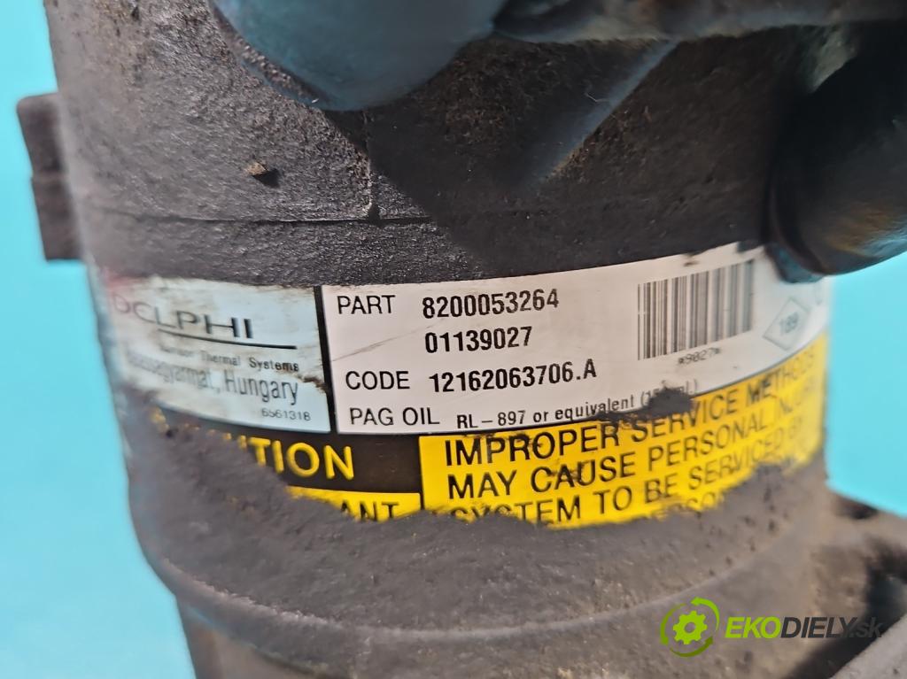 Nissan Primera P12 2001-2007 1.9 dci 120 hp manual 88 kW 1870 cm3 4- Kompresor: klíma 8200053264 (Kompresory)