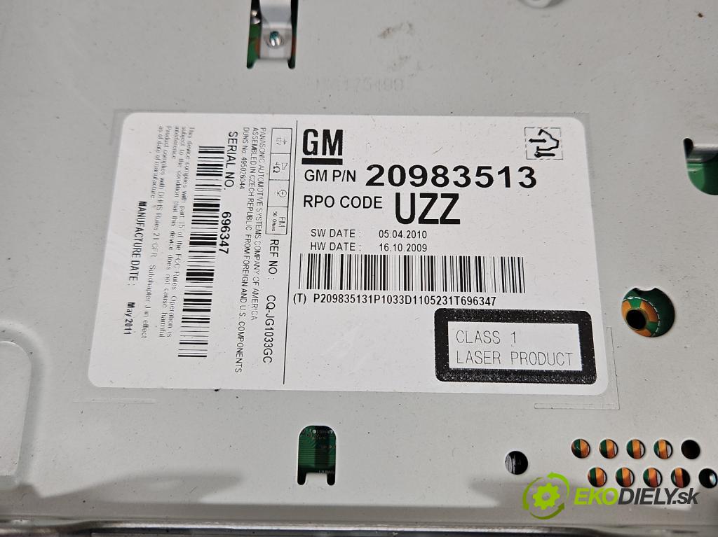 Opel Meriva B 2010-2017 1.4 T 140 HP manual 103 kW 1364 cm3 5- Radio originál V
