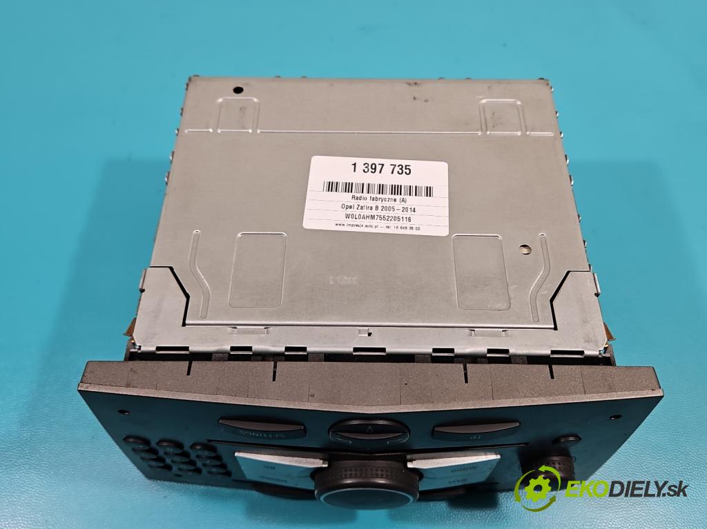 Opel Zafira B 2005-2014 1.9 cdti 120 HP manual 88 kW 1910 cm3 5- Radio originál 13163935