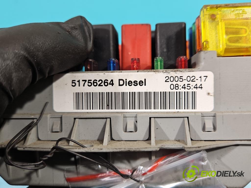 Fiat Doblo I 2001-2010 1.9 jtd 105 hp manual 77 kW 1910 cm3 5- skříňka pojistková 51756264 (Pojistkové skříňky)