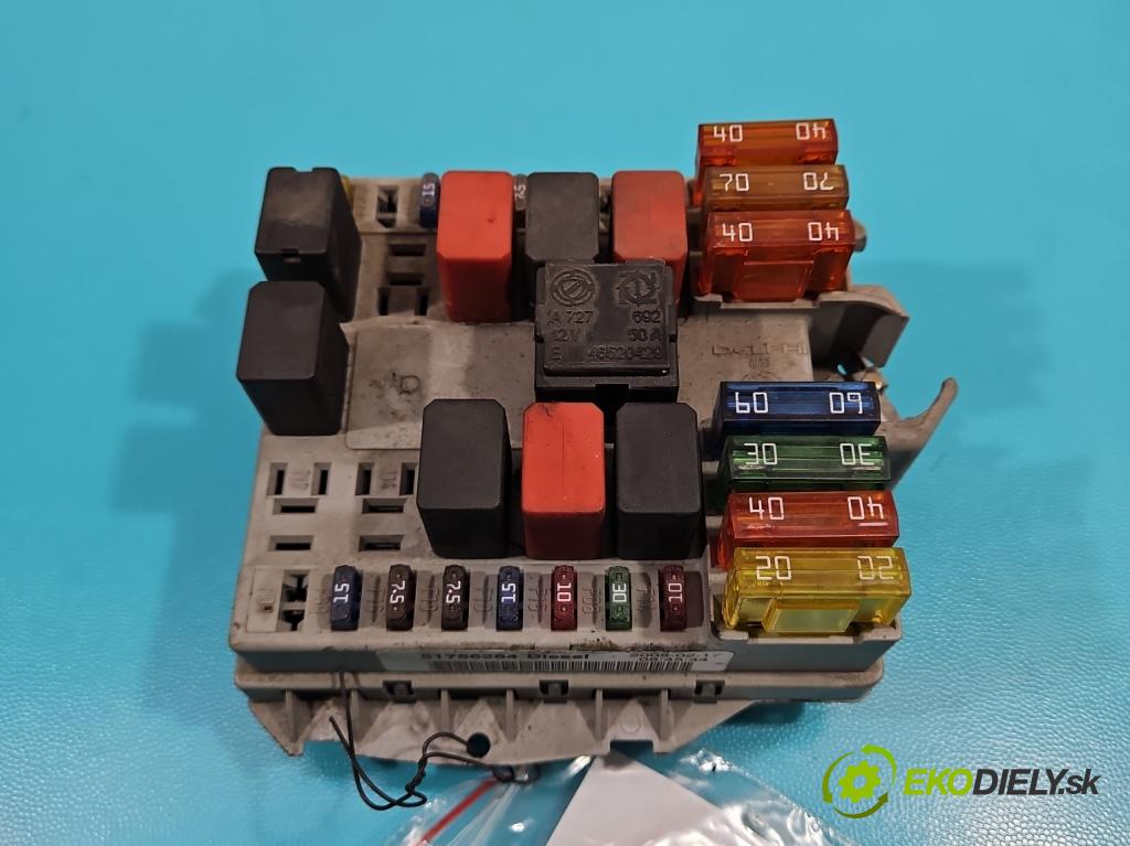 Fiat Doblo I 2001-2010 1.9 jtd 105 hp manual 77 kW 1910 cm3 5- skříňka pojistková 51756264 (Pojistkové skříňky)