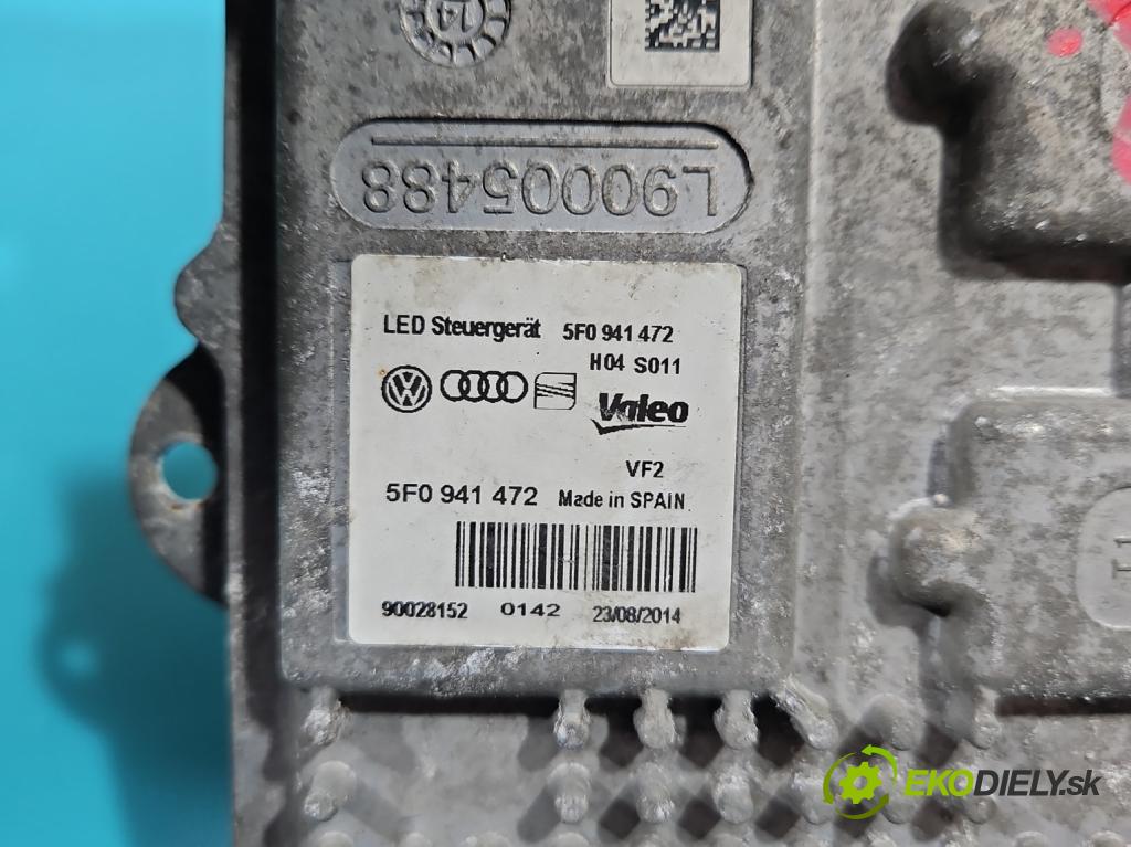 Seat Leon III 2012-2020 2.0 tdi 150 HP manual 110 kW 1968 cm3 5- střídač: xenon 5F0941472 (Riadiace jednotky xenónu)