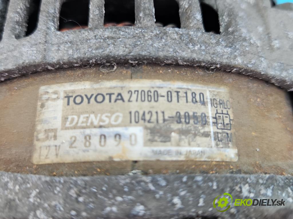 Toyota Avensis III T27 2009-2018 2.0 16V 152KM automatic 112 kW 1987 cm3 5- Alternator 27060-0T180 (Alternátory)