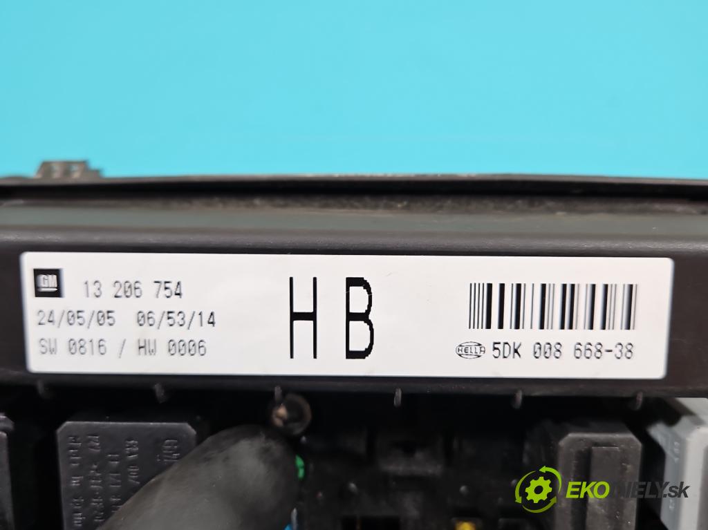 Opel Zafira B 2005-2014 1.9 cdti 120 hp manual 88 kW 1910 cm3 5- skříňka pojistková 13206754 (Pojistkové skříňky)