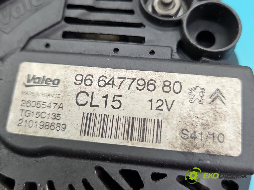 Peugeot 3008 I 2009-2016 1.6 hdi 111KM manual 82 kW 1560 cm3 5- Alternator 9664779680 (Alternátory)