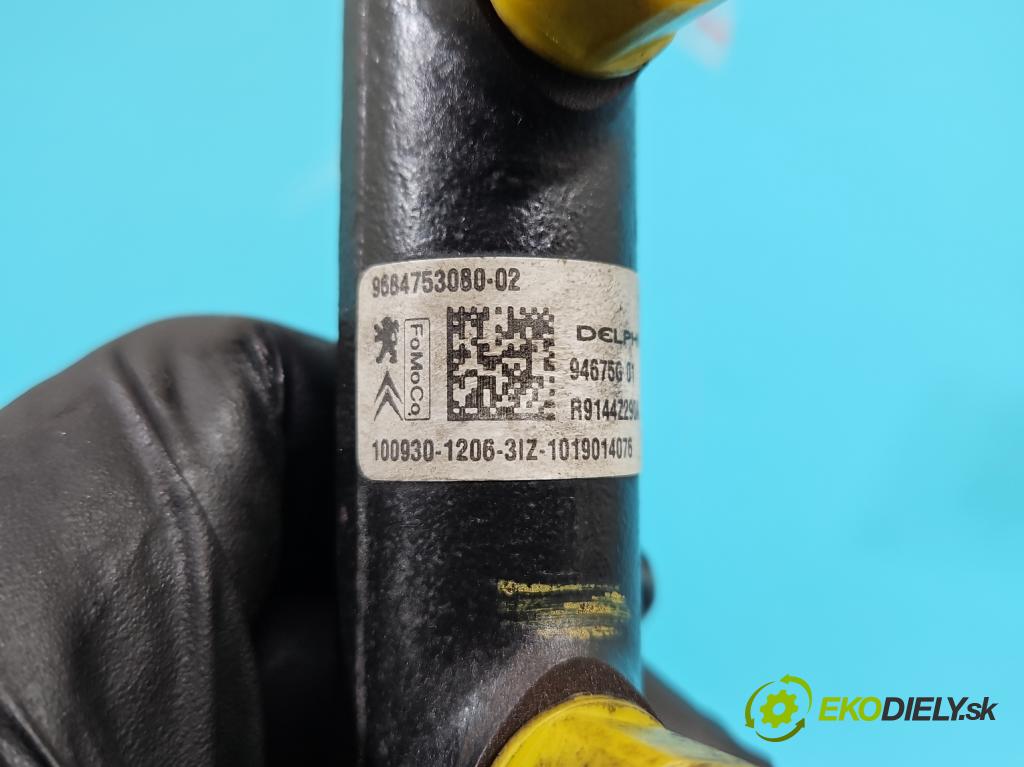 Peugeot 3008 I 2009-2016 1.6 hdi 111KM manual 82 kW 1560 cm3 5- lišta vstrekovacia 9684753080-02 (Vstrekovacie lišty)