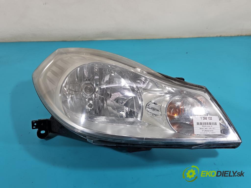 Renault Thalia II 2008-2013 1,2.0 16V 75 HP manual 55 kW 1149 cm3 4- Reflektor: pravý 8200700030 (Pravé)