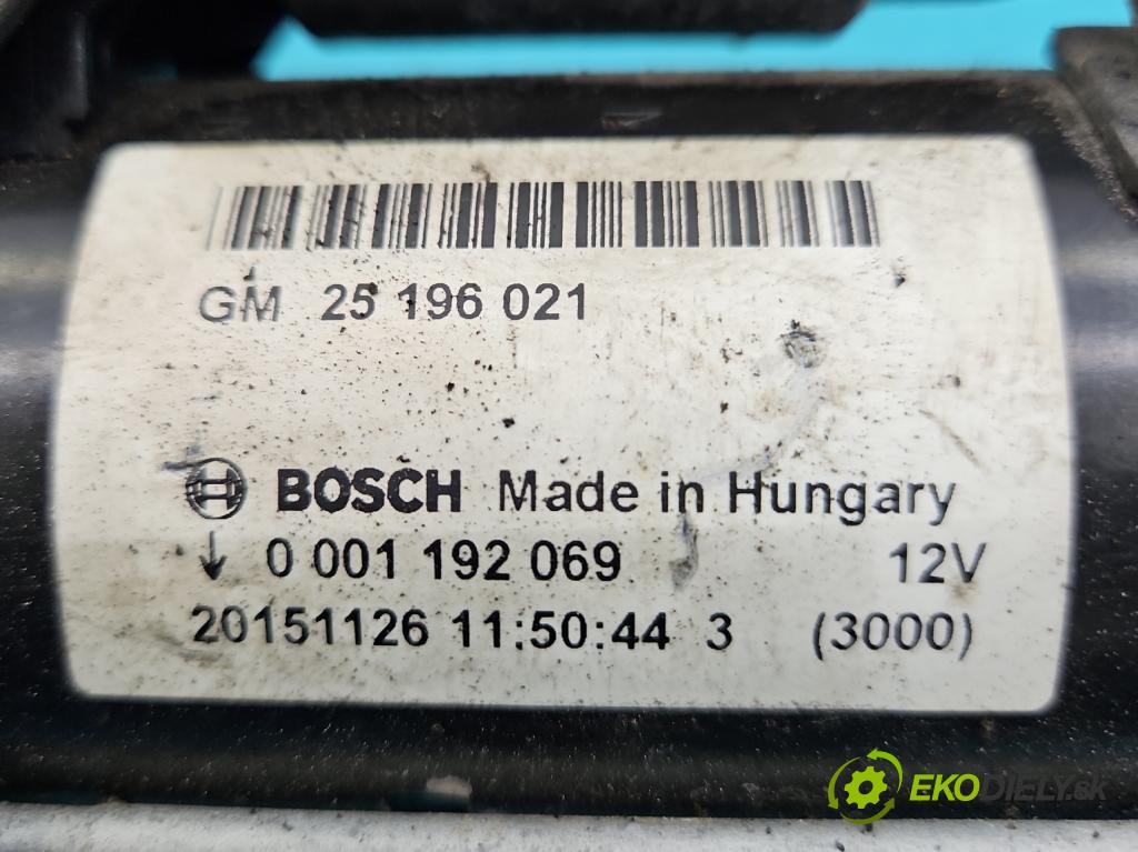 Opel Meriva B 2010-2017 1.4 T 140 HP manual 103 kW 1364 cm3 5- štartér 0001192069 (Štartéry)