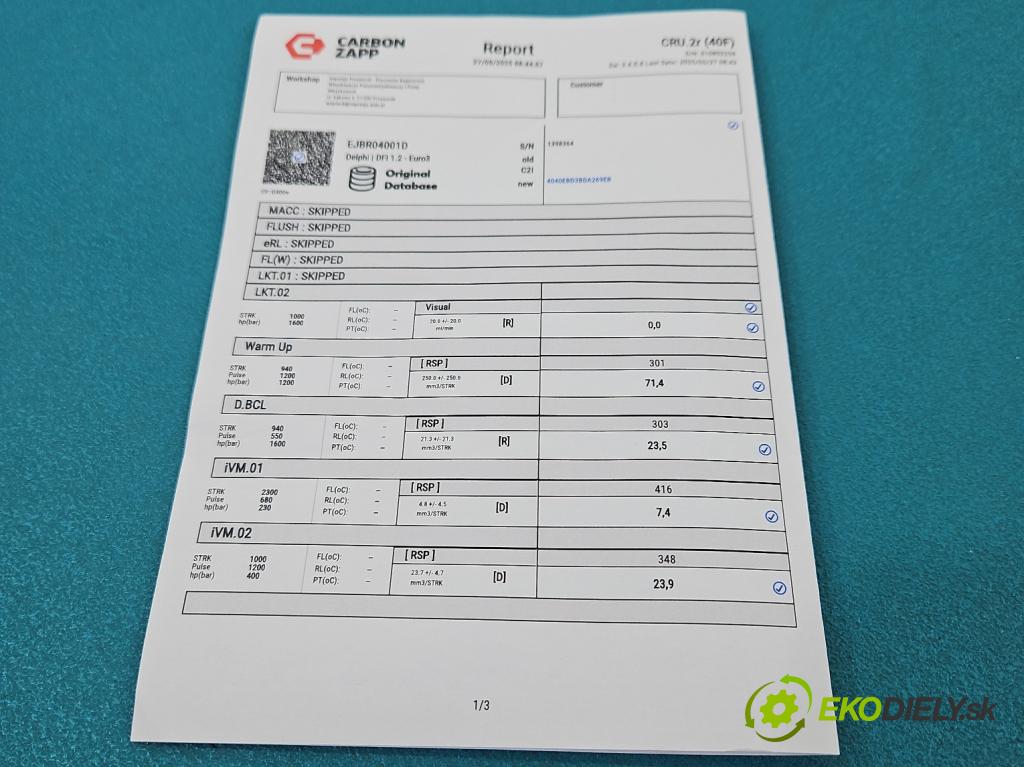 Renault Megane II 2003-2008 1.5 dci 82 hp manual 60 kW 1461 cm3 5- vstřikovač EJBR04001D (Vstřikovače)