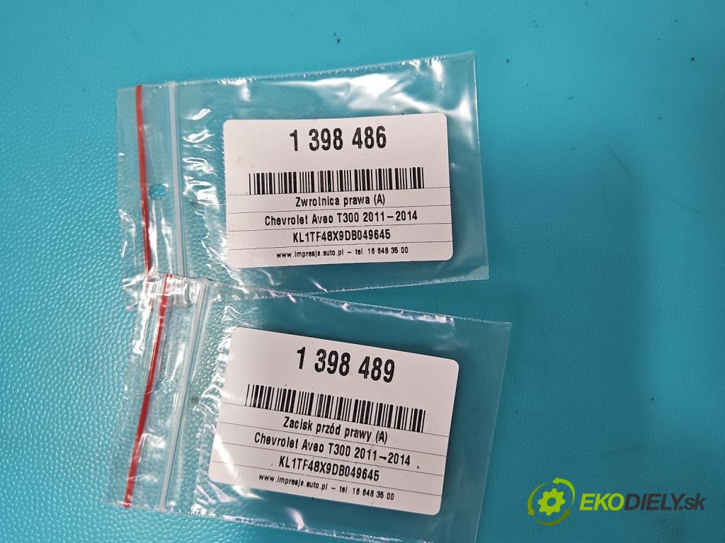 Chevrolet Aveo T300 2011-2014 1.2 16V 69KM manual 51 kW 1229 cm3 5- náboj pravé  (Náboje)