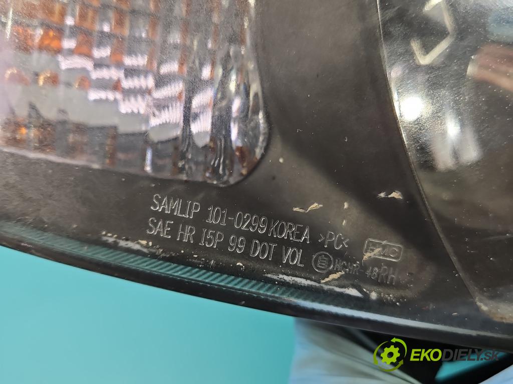 Hyundai Elantra III 2000-2006 1.6 16V 107 HP manual 79 kW 1599 cm3 5- Reflektor: pravý 92102-2DXXX (Pravé)