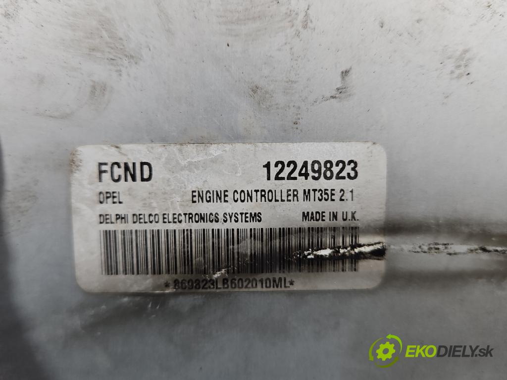 Opel Meriva A 2002-2010 1.6 16V 105 HP manual 77 kW 1598 cm3 5- riadiaca jednotka motora 12249823