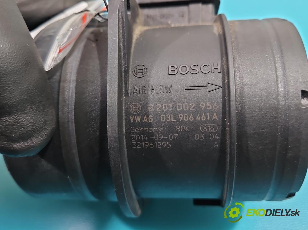Seat Leon III 2012-2020 2.0 tdi 150 HP manual 110 kW 1968 cm3 5- průtokoměr: 03L906461A (Váhy vzduchu)