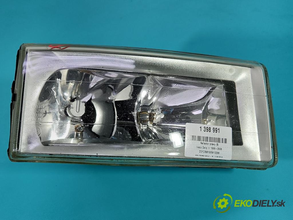 Iveco Daily III 1999-2006 2.3 HPI 116 HP manual 85 kW 2286 cm3 5- Reflektor: pravý  (Pravé)