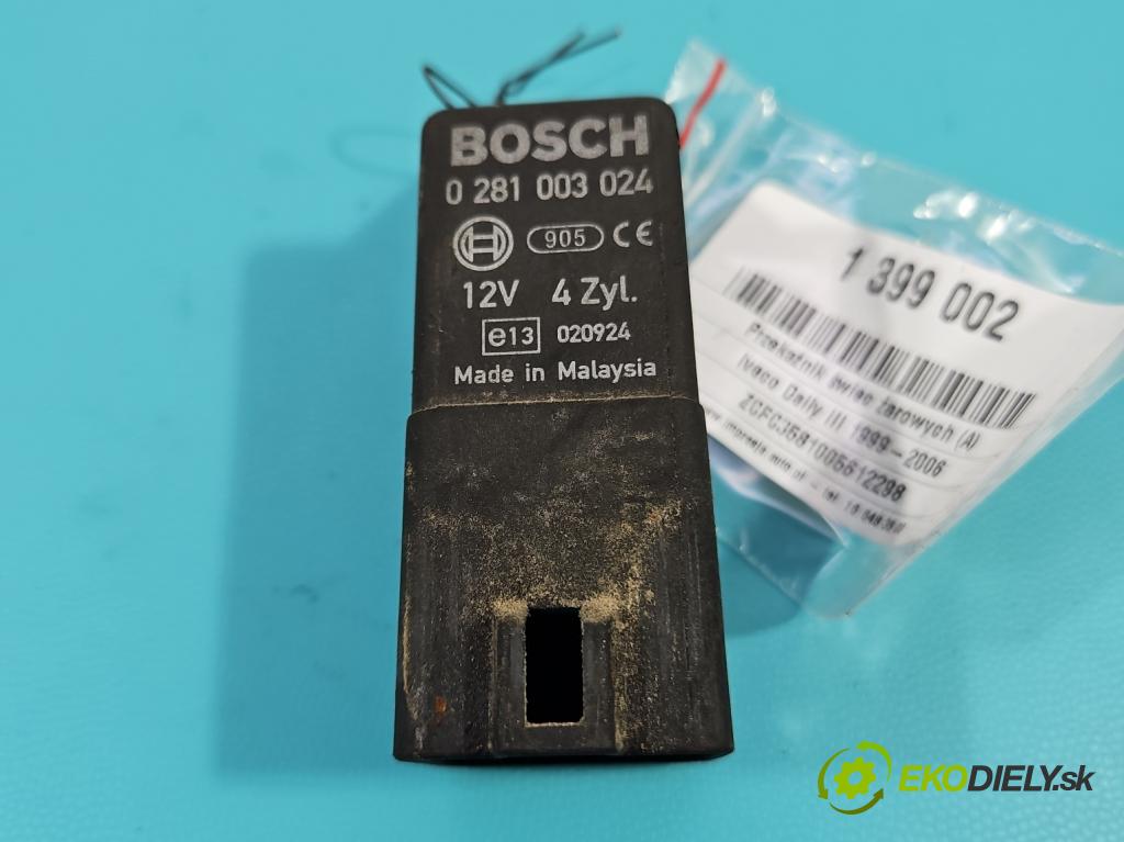 Iveco Daily III 1999-2006 2.3 HPI 116 HP manual 85 kW 2286 cm3 5- Relé: svíčky: zařicích: 0281003024 (Relé)