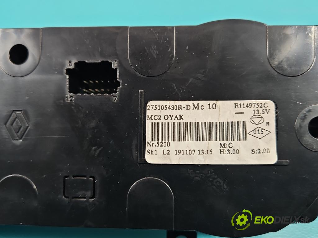 Renault Clio IV 2012-2019 0.9 T 90 HP manual 66 kW 898 cm3 5- panel kúrenia 275105430R-D