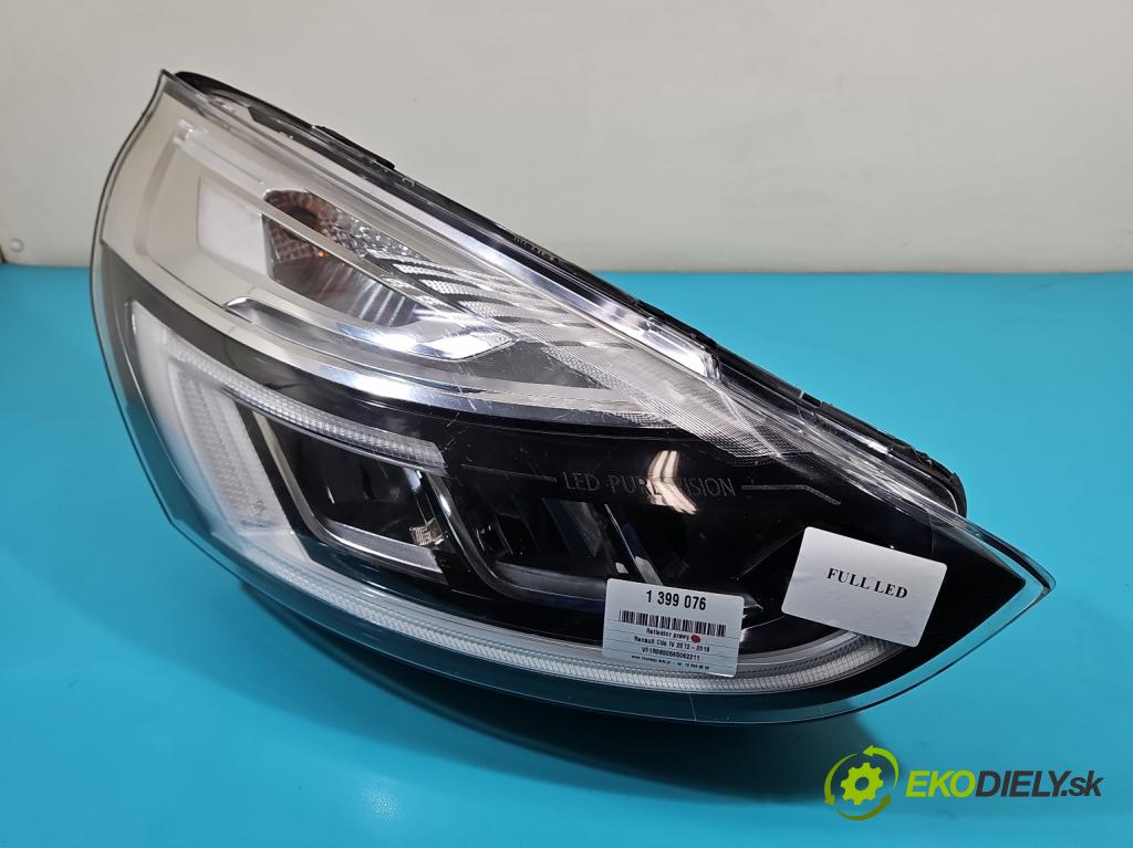 Renault Clio IV 2012-2020 0.9 T 90 HP manual 66 kW 898 cm3 5- Reflektor: pravý 260101766R (Pravé)