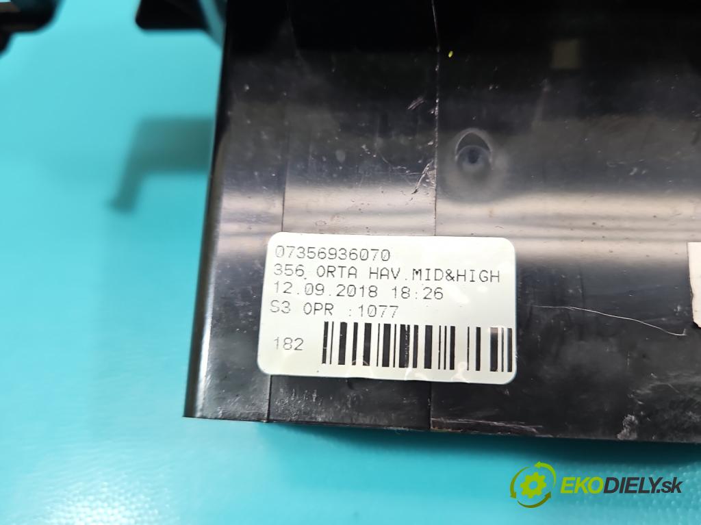 Fiat Tipo II 2015- 1.4 16V 95 HP manual 70 kW 1368 cm3 5- Mřížka: kúrenia stredová 07356936070 (Mriežky kúrenia (fukáre))