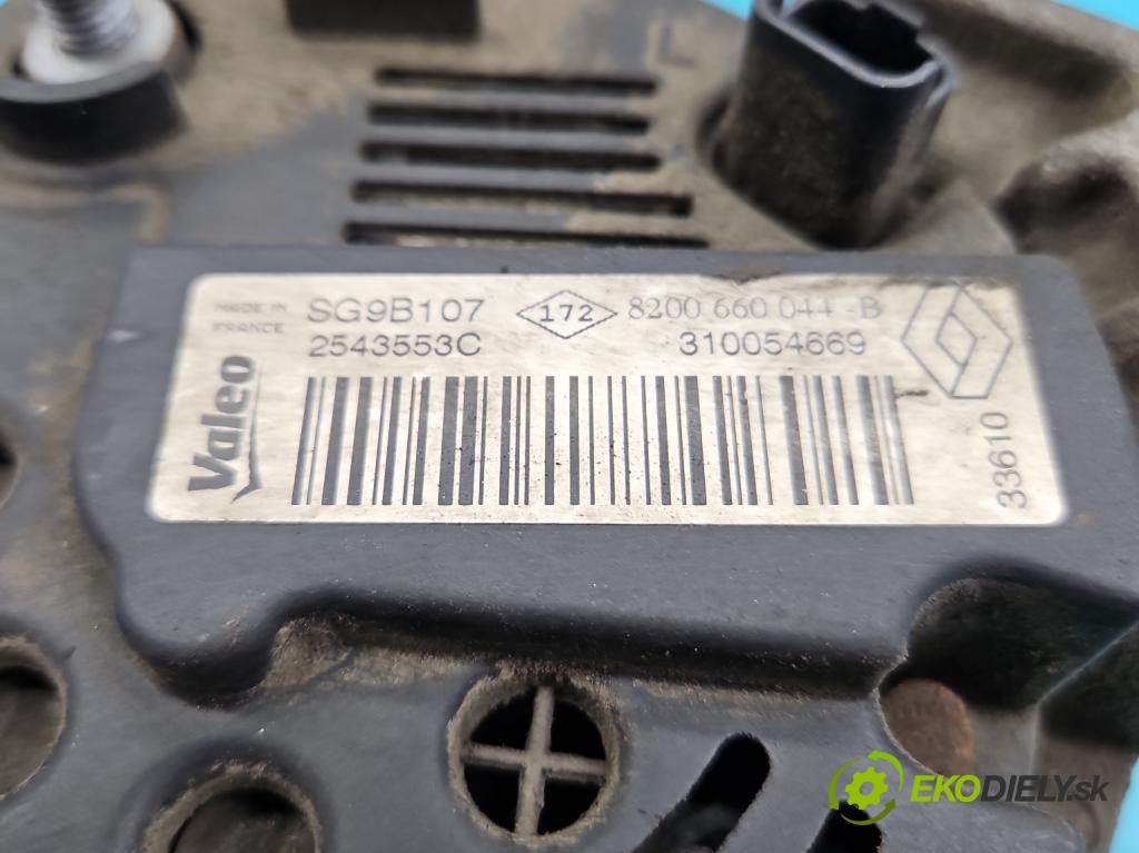 Renault Thalia II 2008-2013 1,2.0 16V 75 HP manual 55 kW 1149 cm3 4- Alternator SG9B107 (Alternátory)