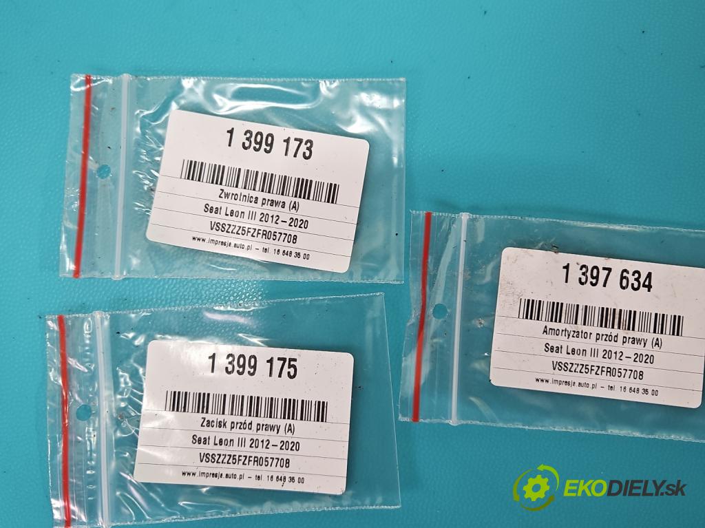 Seat Leon III 2012-2020 2.0 tdi 150 HP manual 110 kW 1968 cm3 5- brzdič predné pravý  (Ostatné)