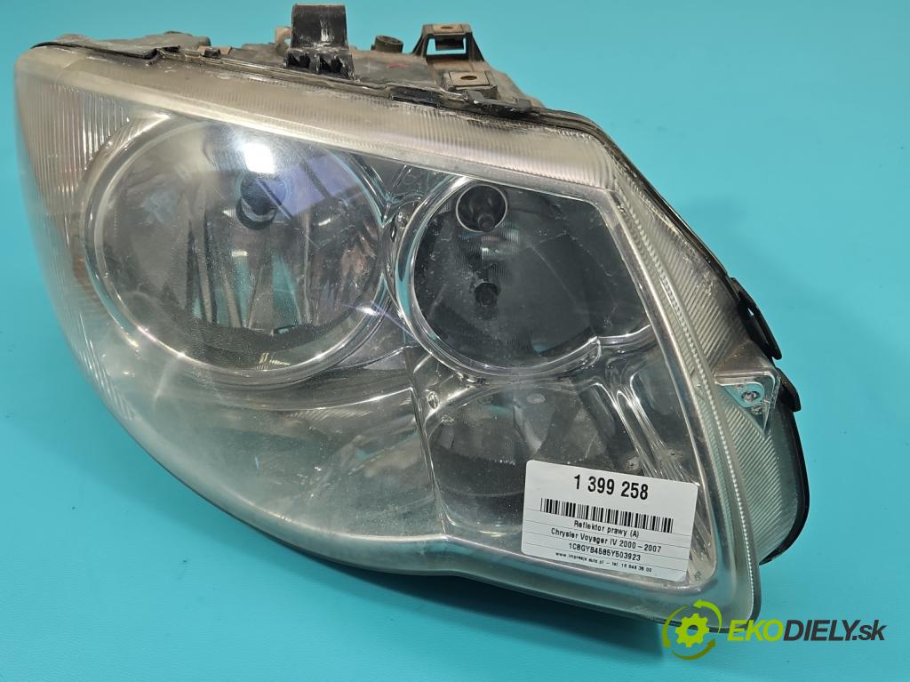 Chrysler Voyager IV 2000-2007 2.8 crdi 150 HP automatic 110 kW 2776 cm3 5- Reflektor: pravý  (Pravé)