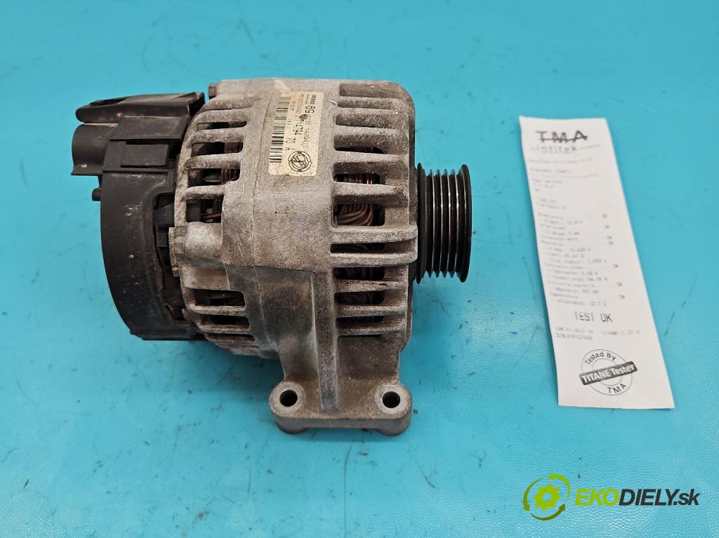 Fiat Punto II 1999-2010 1.2 8V 60 HP manual 44 kW 1242 cm3 5- Alternator 51714794 (Alternátory)