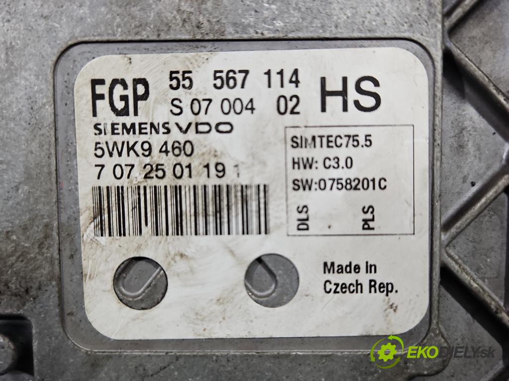 Opel Astra III 2004-2014 1.6 16V 116 hp manual 85 kW 1598 cm3 5- řídící jednotka motoru 55567114