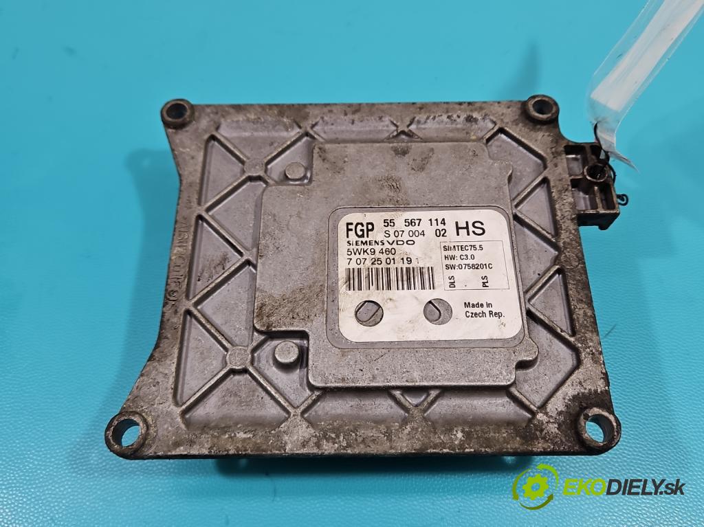 Opel Astra III 2004-2014 1.6 16V 116 hp manual 85 kW 1598 cm3 5- řídící jednotka motoru 55567114