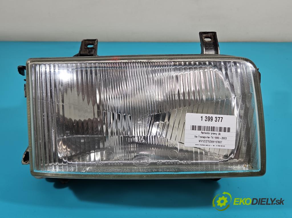 Vw Transporter T4 1990-2003 1.9 TD 68 HP manual 50 kW 1896 cm3 5- Reflektor: pravý  (Pravé)