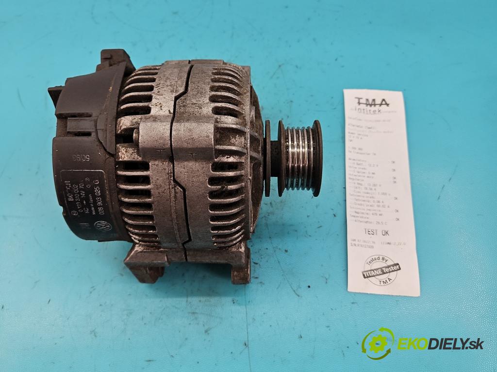 Vw Transporter T4 1990-2003 1.9 TD 68 HP manual 50 kW 1896 cm3 5- Alternator 028903025G (Alternátory)