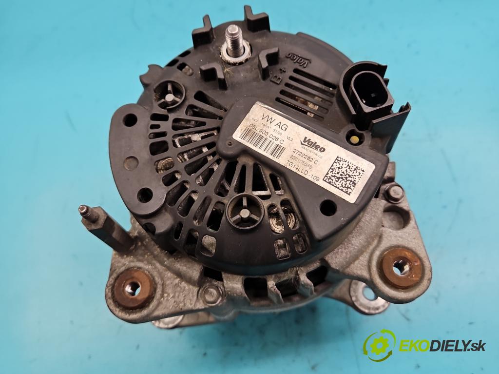 Vw Caddy IV 2020- 2.0 tdi 122 HP manual 90 kW 1968 cm3 5- Alternator 05L903026C (Alternátory)