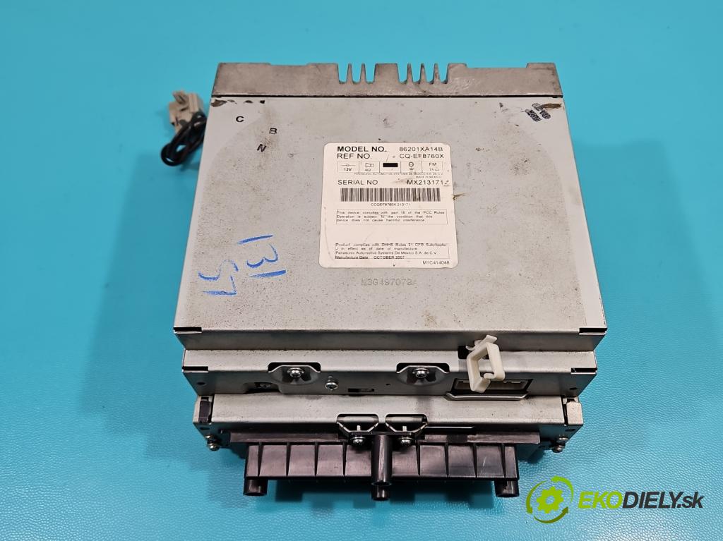 Subaru Tribeca 2005-2014 3.6 V6 automatic 256 kW 3630 cm3 5- Radio originál 86201XA14B